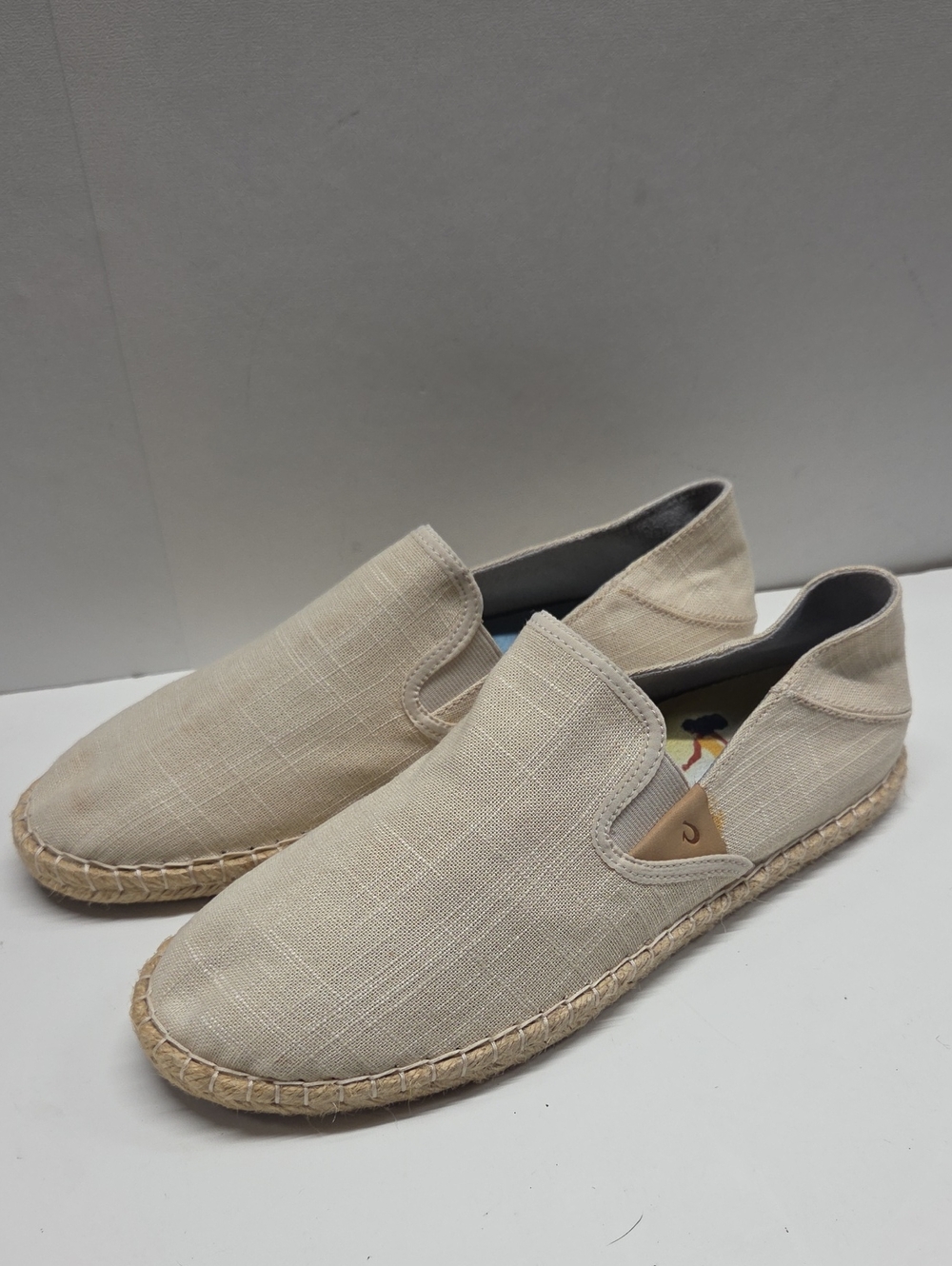 OluKai Women's Slip-On Espadrilles in Natural Size 11